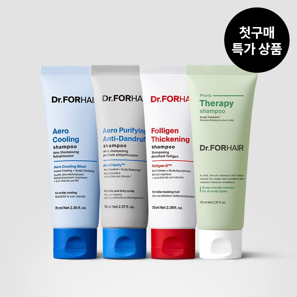 첫구매 쿠폰 닥터포헤어 샴푸 4종 체험키트 70mlX4