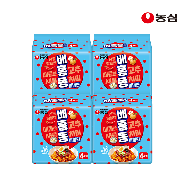 농심 배홍동 비빔면 137g, 16개