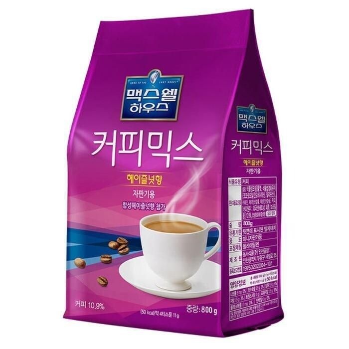 [동서식품] 동서식품 맥스웰하우스 헤이즐넛 자판기 커피 800g 2봉 리필 미...