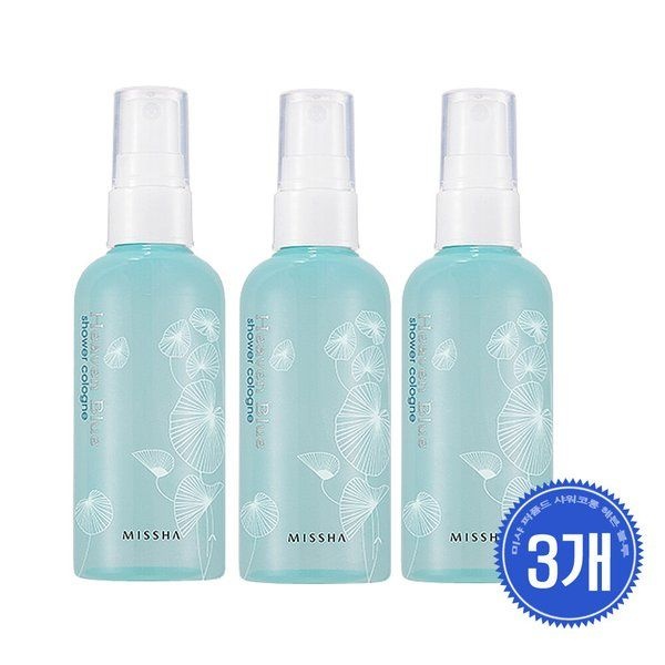 MISSHA 미샤 퍼퓸드 샤워코롱 헤븐 블루 105ml 3개