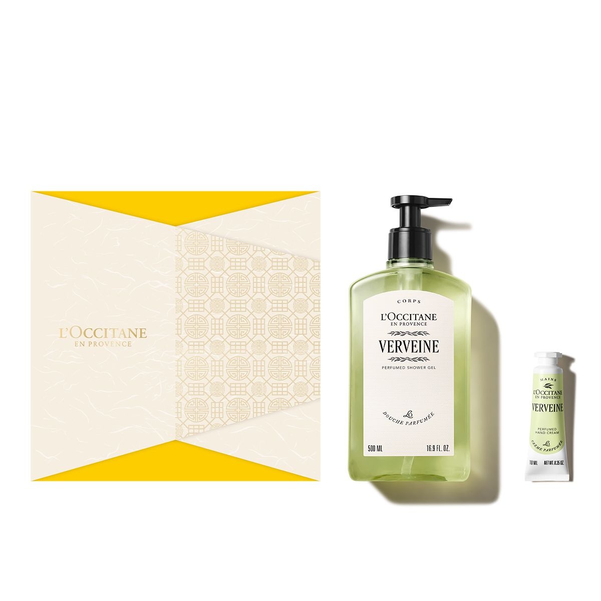 [기프트][단독] 록시땅 버베인 샤워 젤 500ml 세트(+핸드 크림 10ml)(버베나)