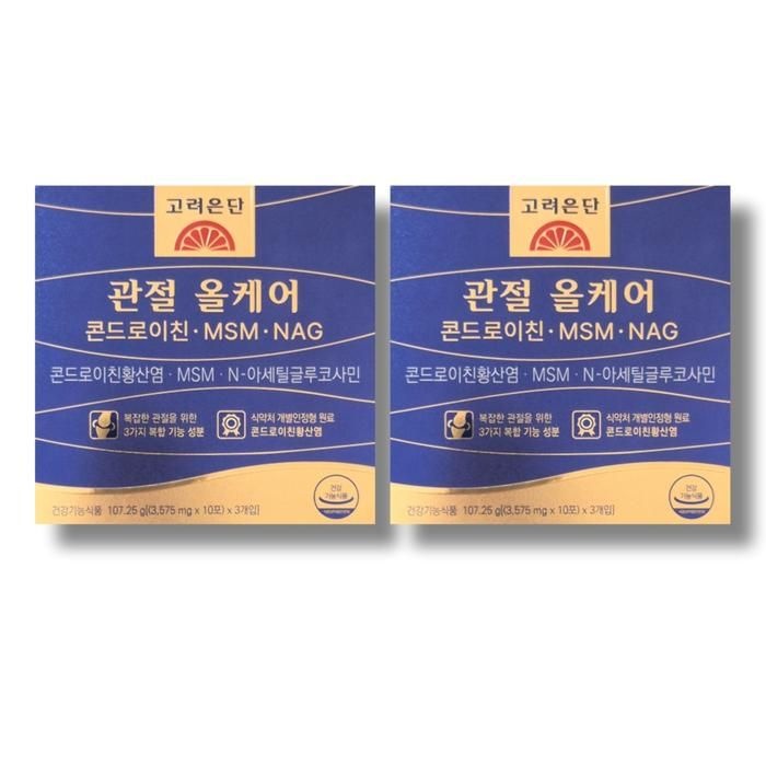 고려은단 관절 올케어 콘드로이친MSMNAG 3575mg 30포 2개 /wb
