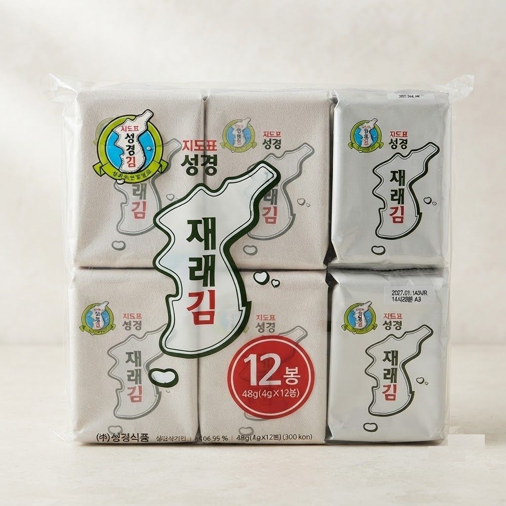 지도표성경김 재래 식탁김 4g 12봉 3개(총36봉)