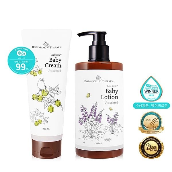 도노도노 (현대Hmall) [보타니컬테라피] 대용량 아기 베이비 모이스춰 2종(로션500ml+크림200ml)