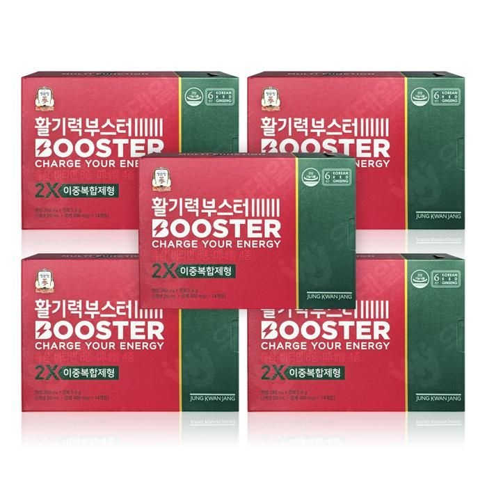 [정관장] 정관장 활기력 부스터 (액상 20ml + 정제 400mg) x 14개입 x 5박스 WYS