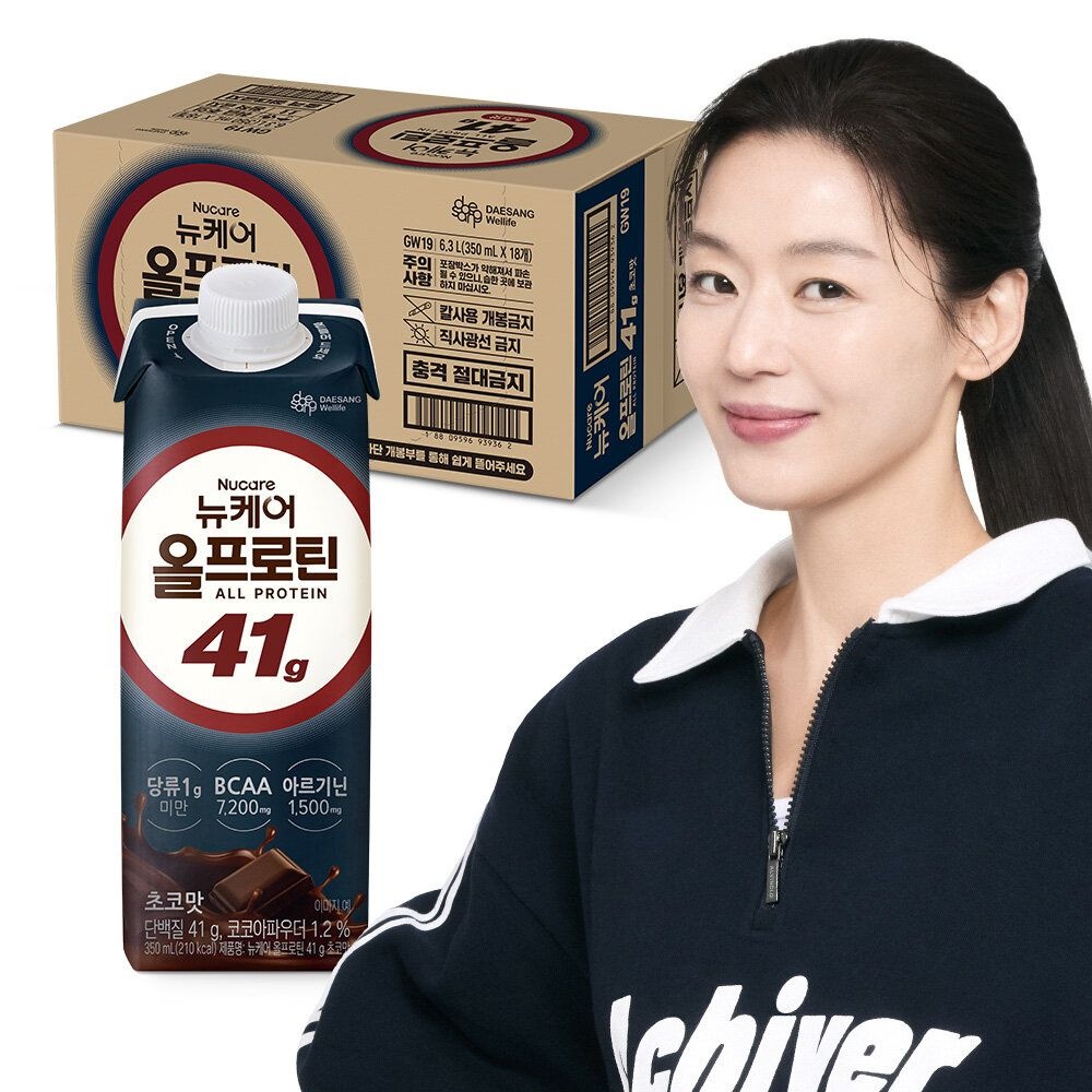 [대상웰라이프] 뉴케어 올프로틴 41g 초코맛 (350mlx18팩), 1박스