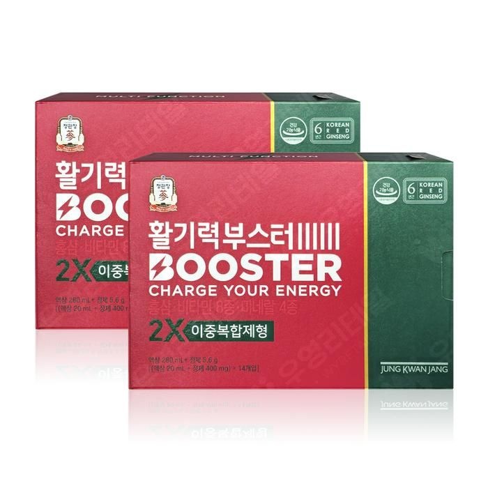 [정관장] 정관장 활기력 부스터 (액상 20ml + 정제 400mg) x 14개입 x 2박스 WYS