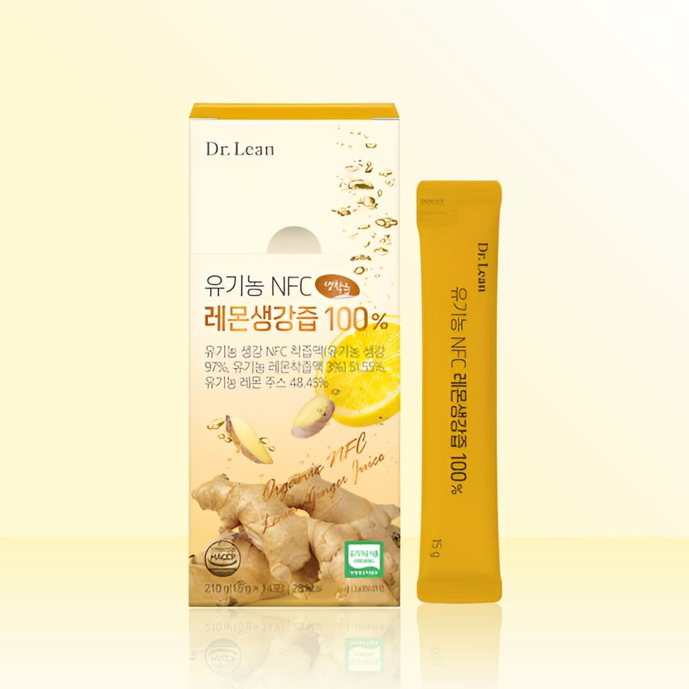 [오늘출발] 닥터린 유기농 NFC 레몬생강즙 100% 15g x 14포 /26년11월까지