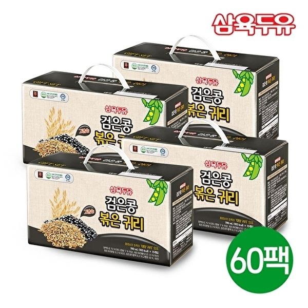 삼육두유 [하프클럽]삼육 검은콩볶은귀리두유 190ml 60팩