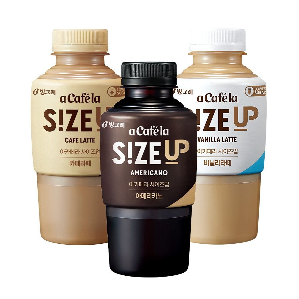 빙그레 아카페라 사이즈업 커피 아메리카노/카페라떼/바닐라라떼 350ml 20입