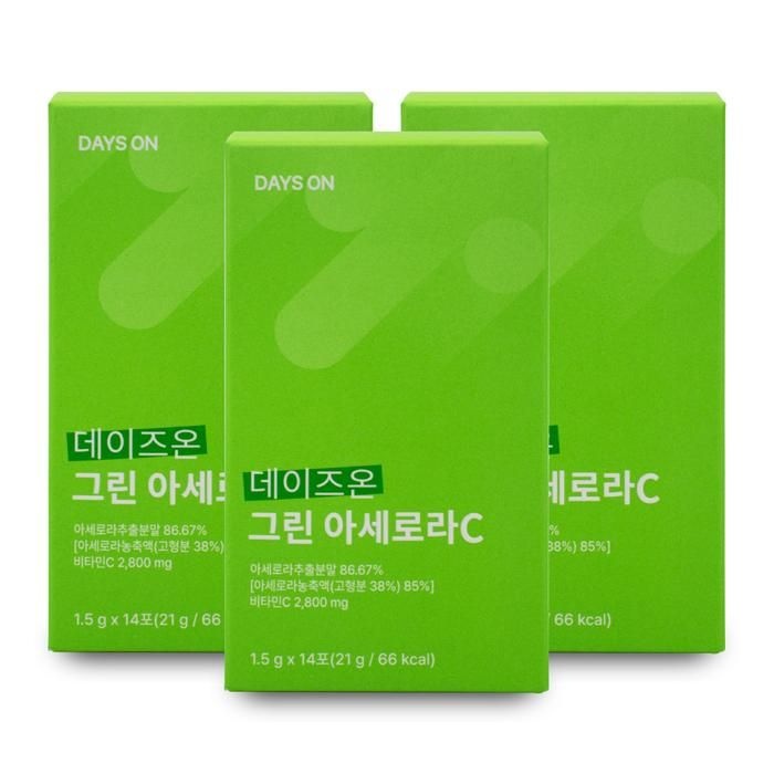 [데이즈온] 데이즈온 그린 아세로라C 1.5g x 14포 X 3박스 I SH