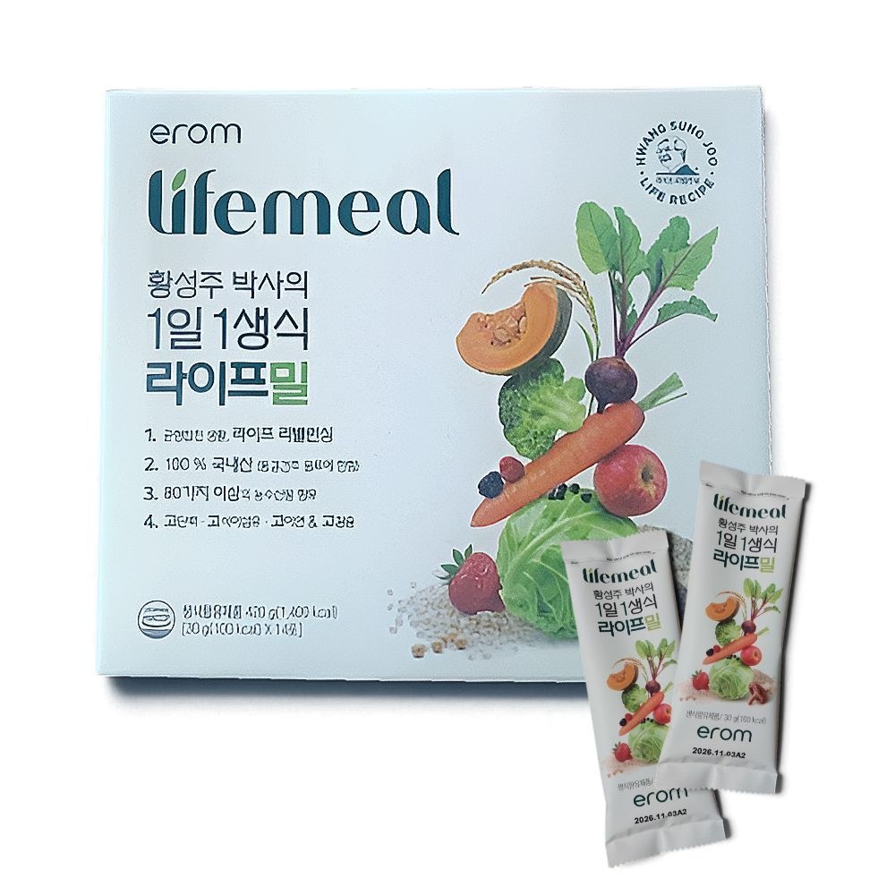 이롬 황성주 생식 라이프밀 이롬 뉴밀 플러스 1일 1생식 아침간편식 30g 14포