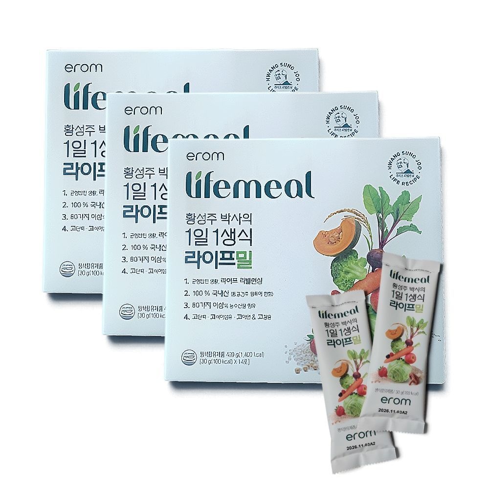 이롬 황성주 생식 라이프밀 이롬 뉴밀 플러스 1일 1생식 아침간편식 30g 42포