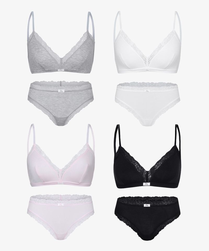 FILA UNDERWEAR [세트] 러버스 트라이앵글 볼륨 브라+팬티 3종 택1 세트 7colors(FI261BR01F009001)