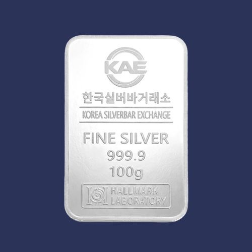 한국실버바거래소 [한국실버바거래소] 실버바 100g 순은 999.9 포나인 프레스 은바