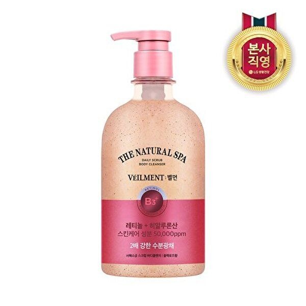 [LG생활건강]벨먼 스파 수분광채 약산성 스크럽 바디워시  블랙로즈 600g x 1개