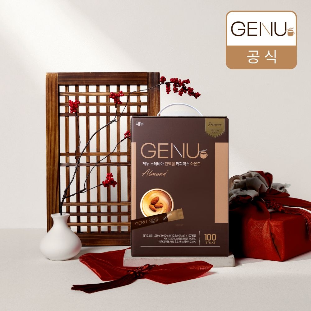 제누 스테비아 단백질 커피믹스 10.5g 아몬드, 100개입, 1개