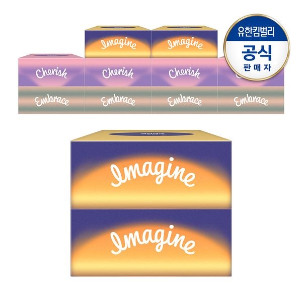 크리넥스 컬러 무드업 미용티슈？164매X12입