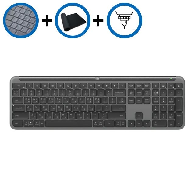 키스킨+장패드+각인서비스 로지텍 시그니처 K950 무선 블루투스 키보드 블랙