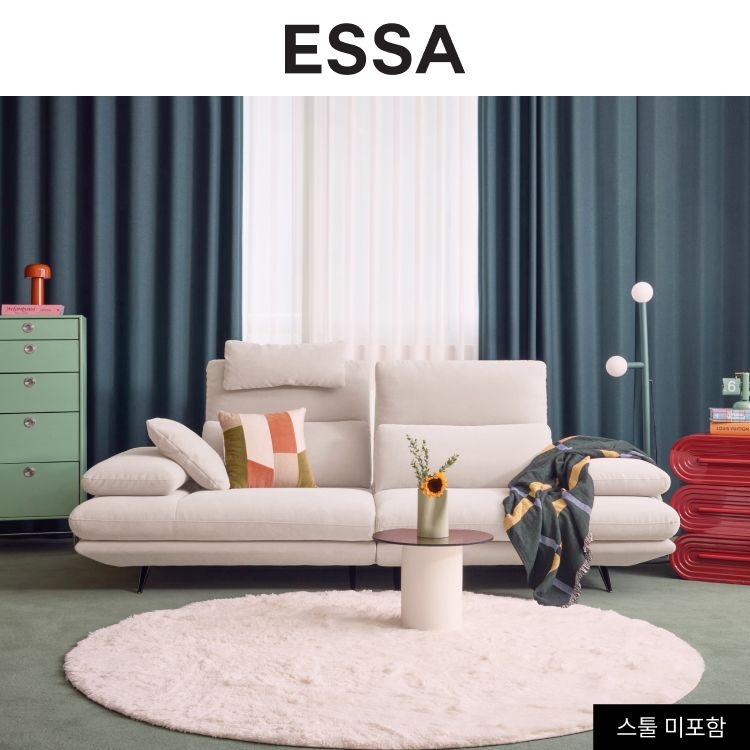 [롯데백화점] 에싸 [한정기간/헤드2개증정] 오아후 와이드 3인 스윙기능 리브 패브릭 소파