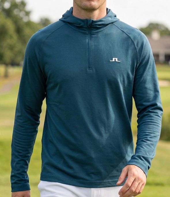 J.LINDEBERG Mario Quarter Zip Hood GMJS12681-O551 남성 마리오 쿼터 짚 후드 4137800