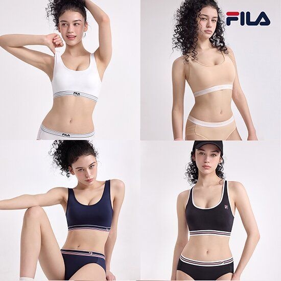 FILA 스포츠브라탑 4세트 시즌3 [몰드부착식]