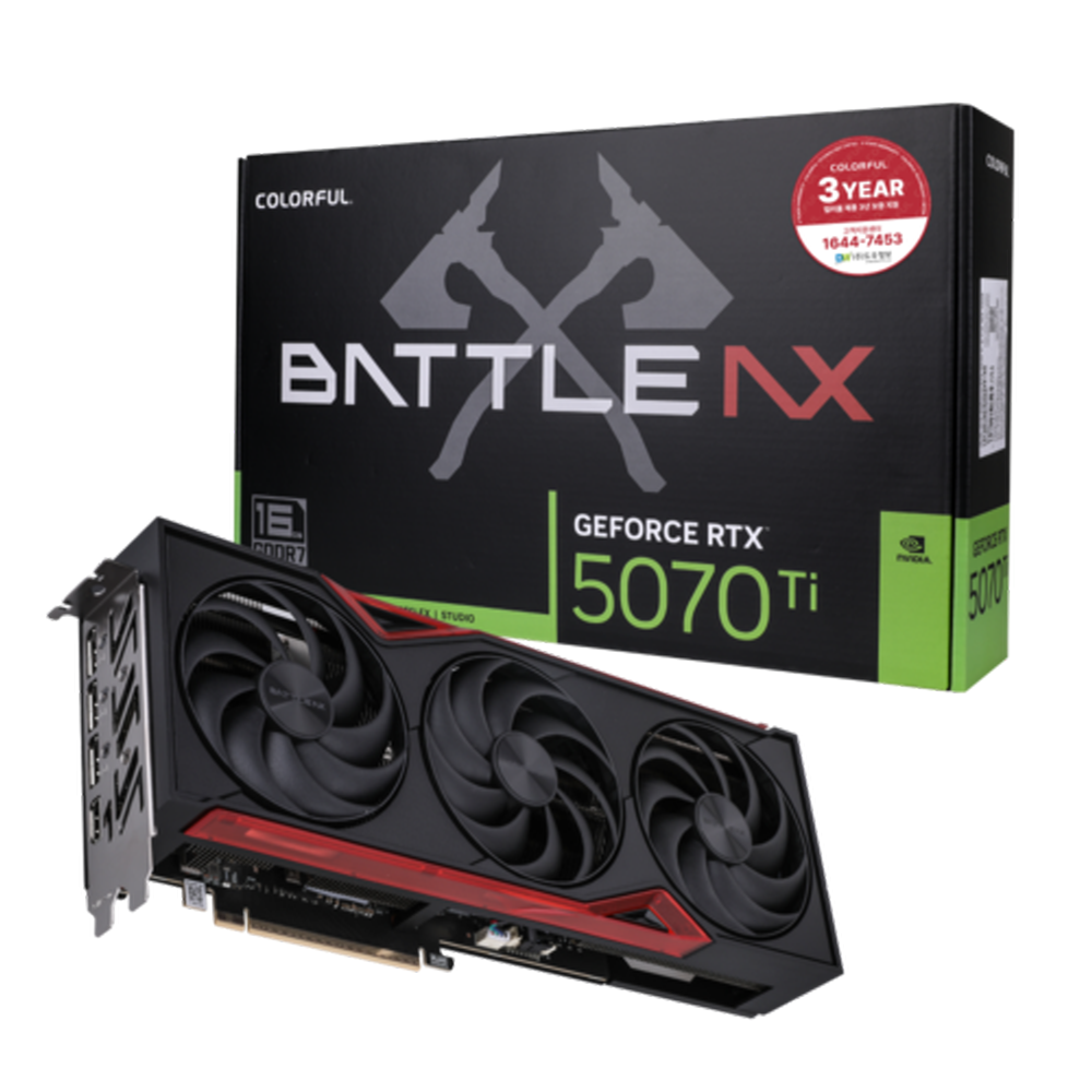 컬러풀 COLORFUL 지포스 RTX 5070 Ti BATTLE AX SFF D7 16GB 도우정보 /N