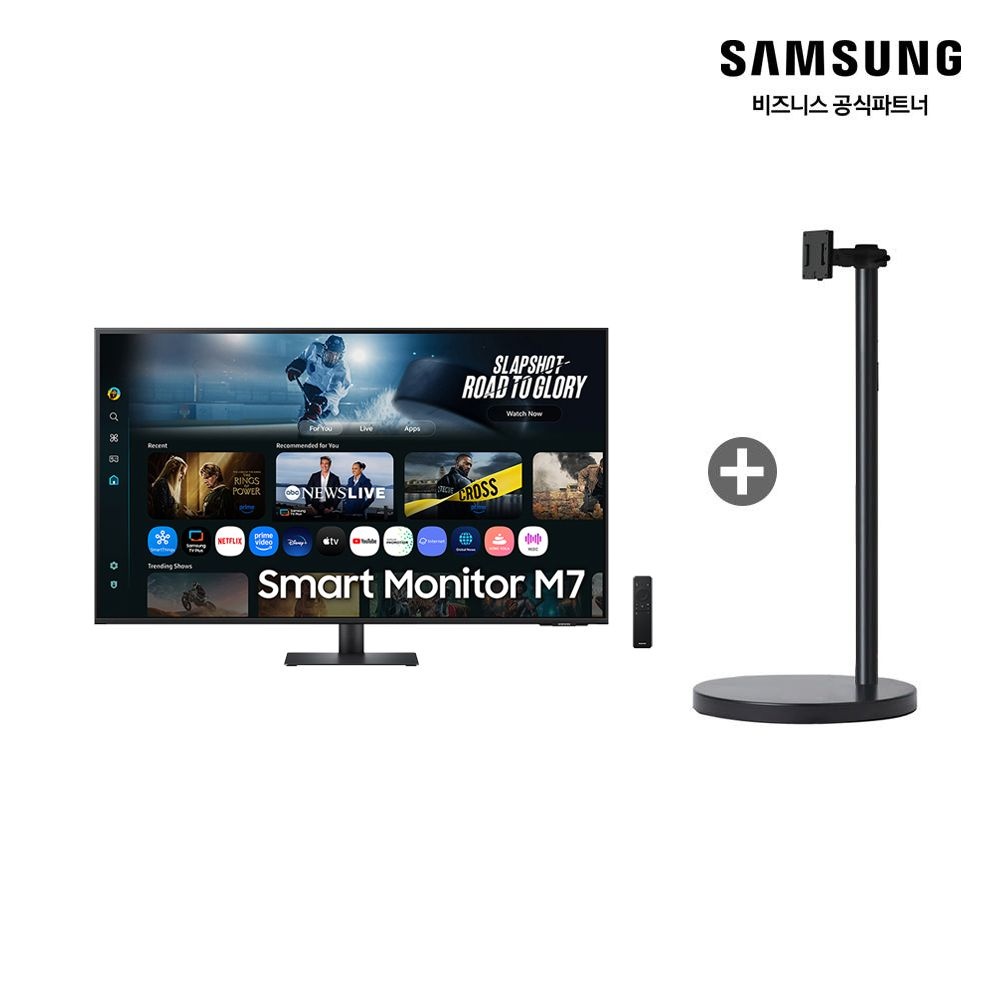 삼성전자 삼성 AI 스마트모니터 무빙스타일 M1 107.9cm 4K UHD LS43FM702U-1BE