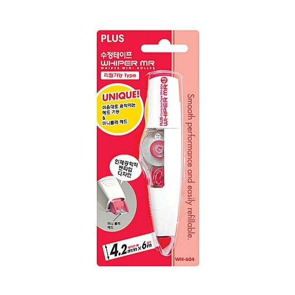플러스 PLUS 수정테이프 WH-604 4.2mm 화이트