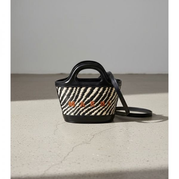 MARNI 마르니 26 웨이비 라피아 이펙트 Tropicalia 마이크로 백 (BMMP0067 U2P9841 00N99)