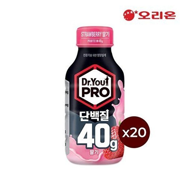 오리온 [오리온]닥터유프로 단백질드링크 40g 딸기 (350ml) x 20개