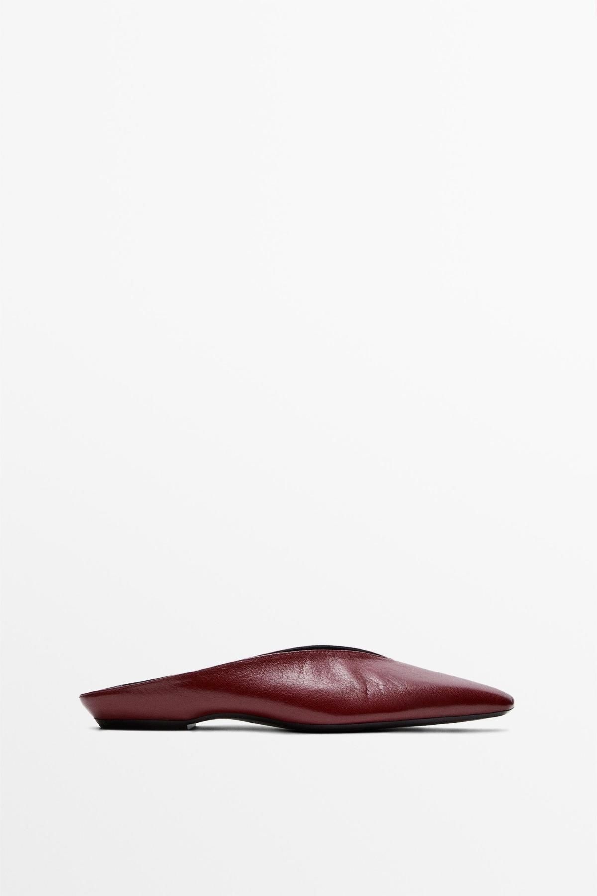 마시모두띠 소프트 레더 플랫 뮬 1565/750 BURGUNDY