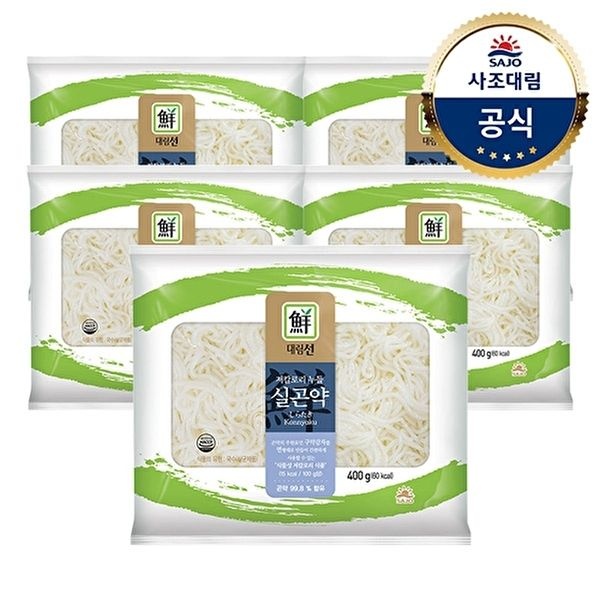 사조 [사조대림][대림냉장] 저칼로리 누들실곤약 400g x5개