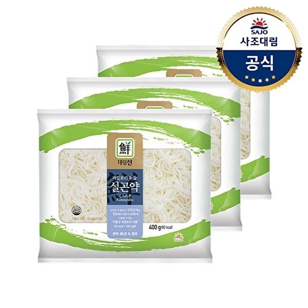사조 [사조대림][대림냉장] 저칼로리 누들실곤약 400g x3개