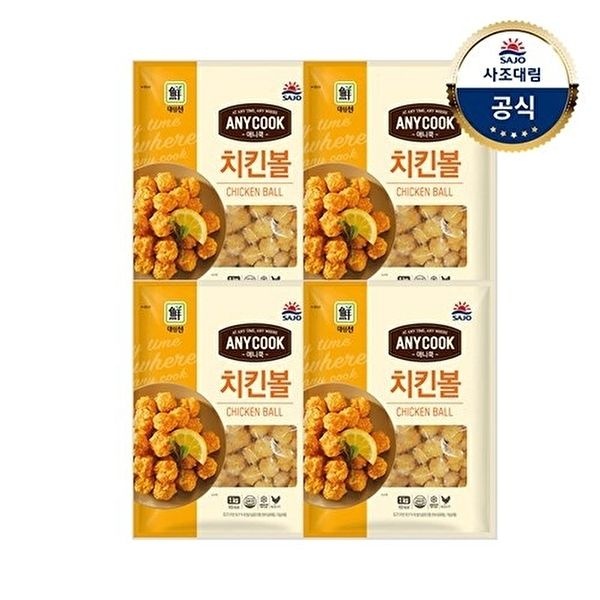사조 [사조대림][대림냉동] 애니쿡치킨볼 1,000g x4개