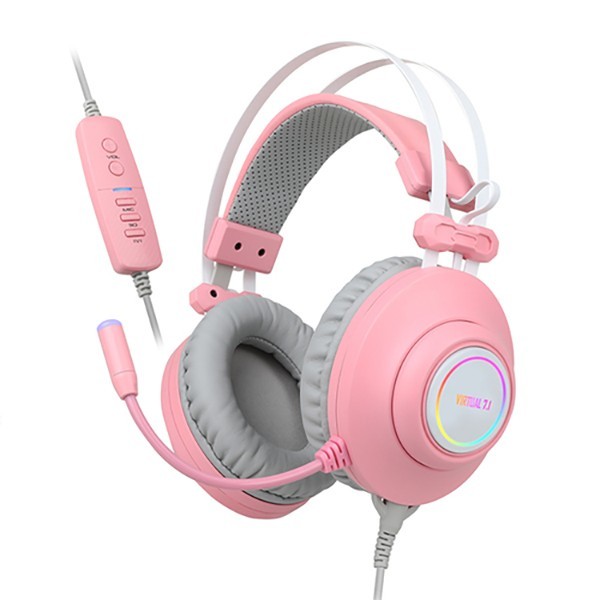앱코 ABKO HACKER N550 ENC 7.1 RGB 진동 헤드셋 핑크