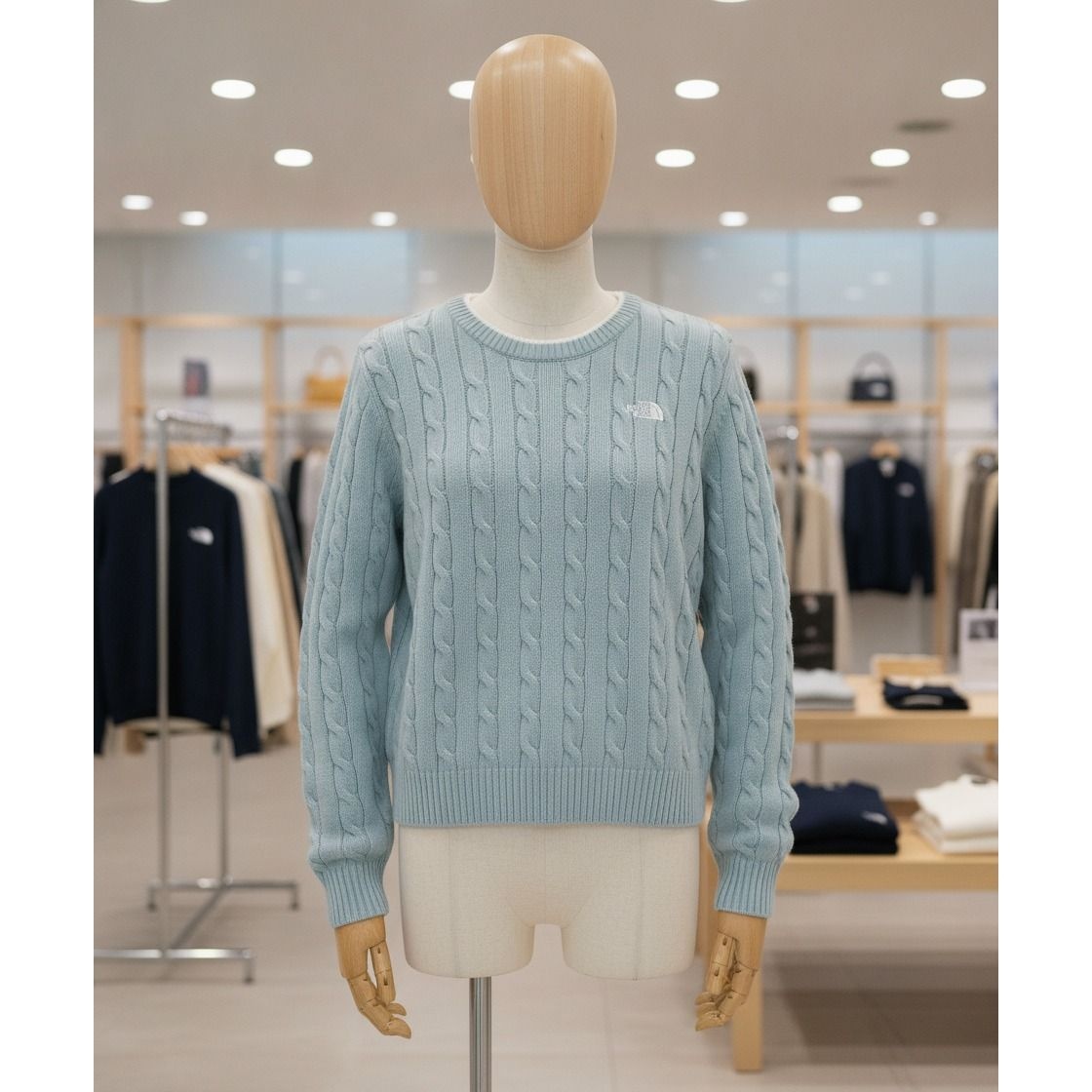 노스페이스 NT7AS82B 여성 케이블 스웨터 TEA