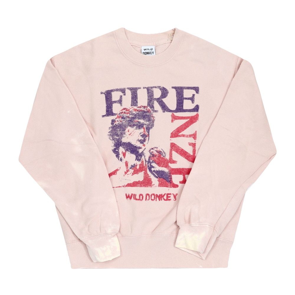 와일드동키 FG-FIRENZE BLEACHED PINK 공용 맨투맨