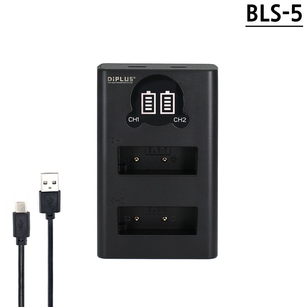 주롱코롱스토어협력사 올림푸스 BLS-5 호환 LCD 듀얼 디카충전기 배터리충전기