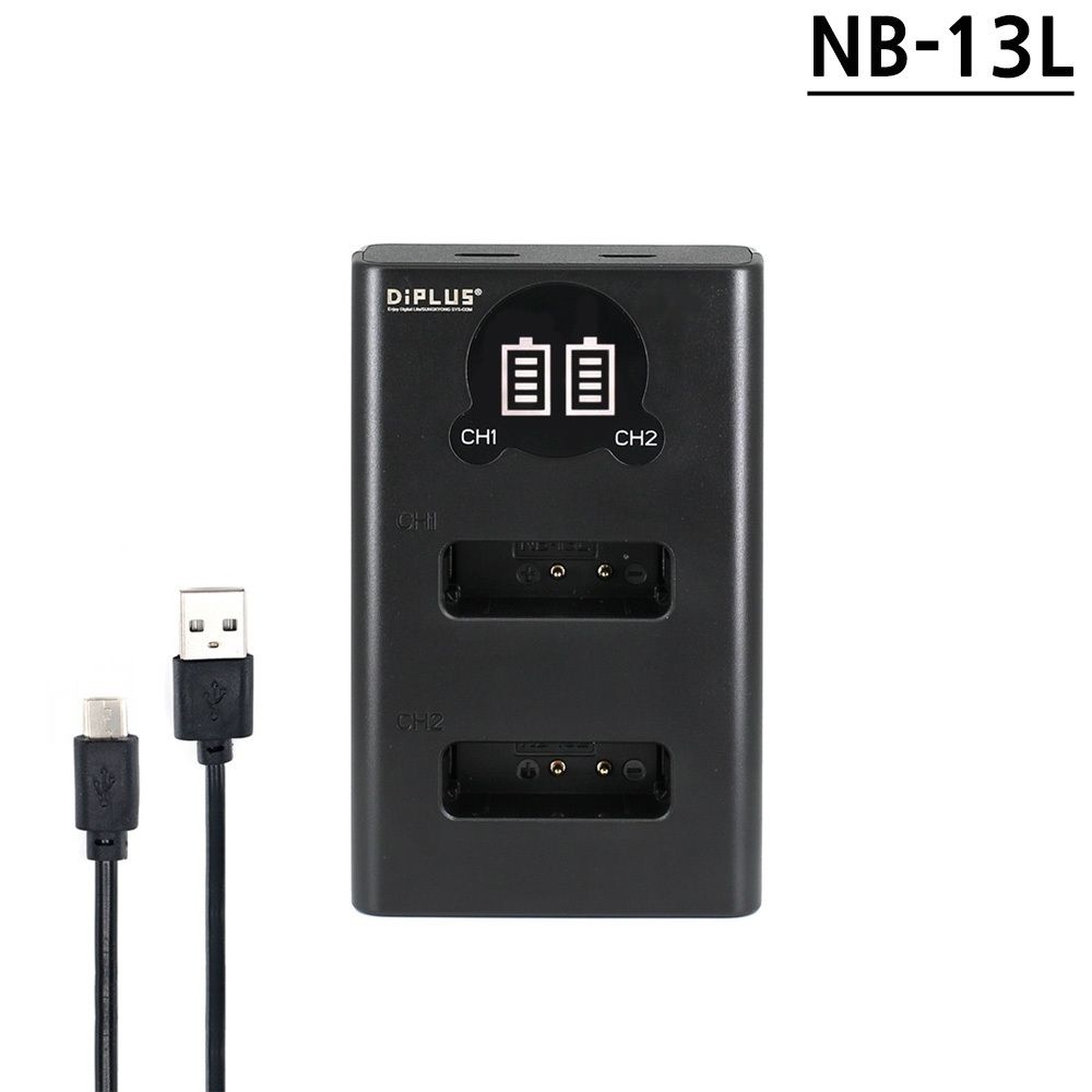 주롱코롱스토어협력사 캐논 NB-13L 호환 LCD 듀얼  디카충전기 디카배터리