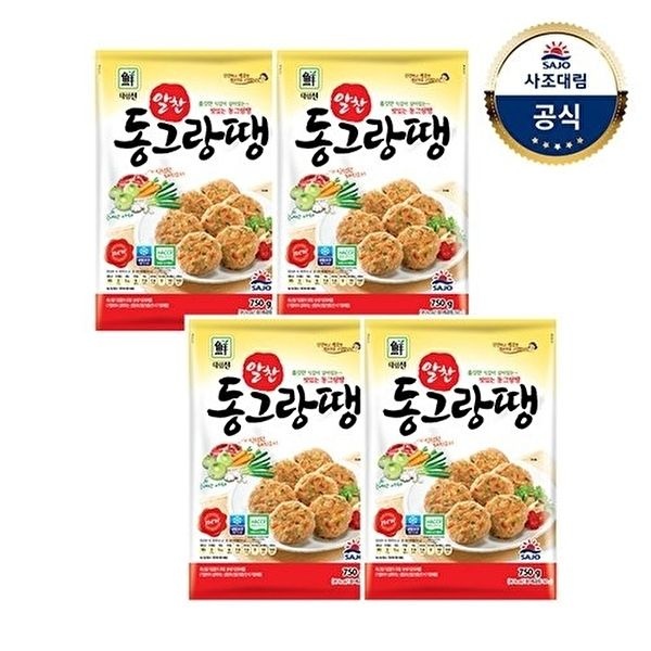 사조 [사조대림][대림냉동] 알찬동그랑땡 750g x4개