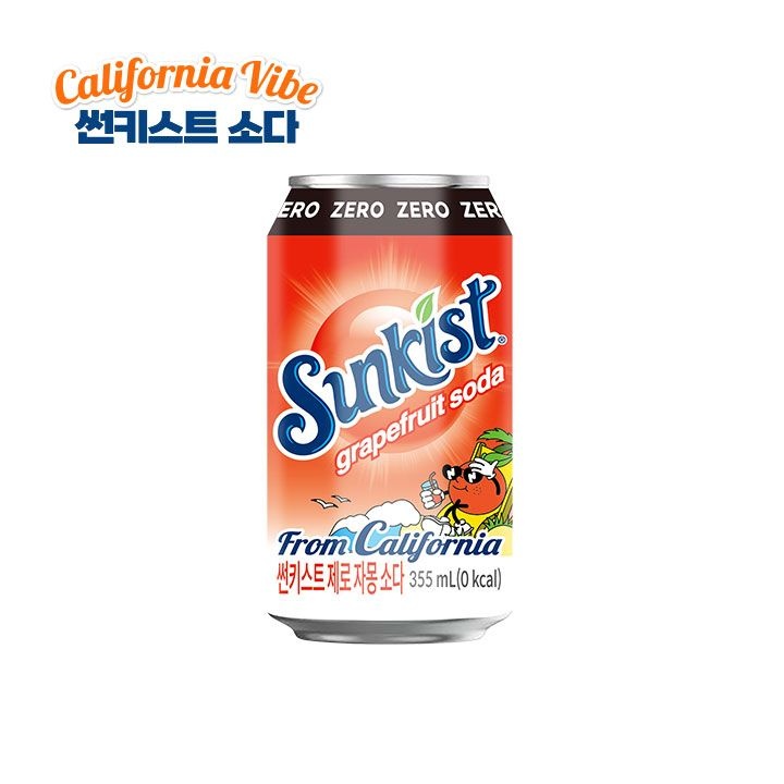 광동 [광동직영] 썬키스트 제로 자몽소다 355ml x 24캔