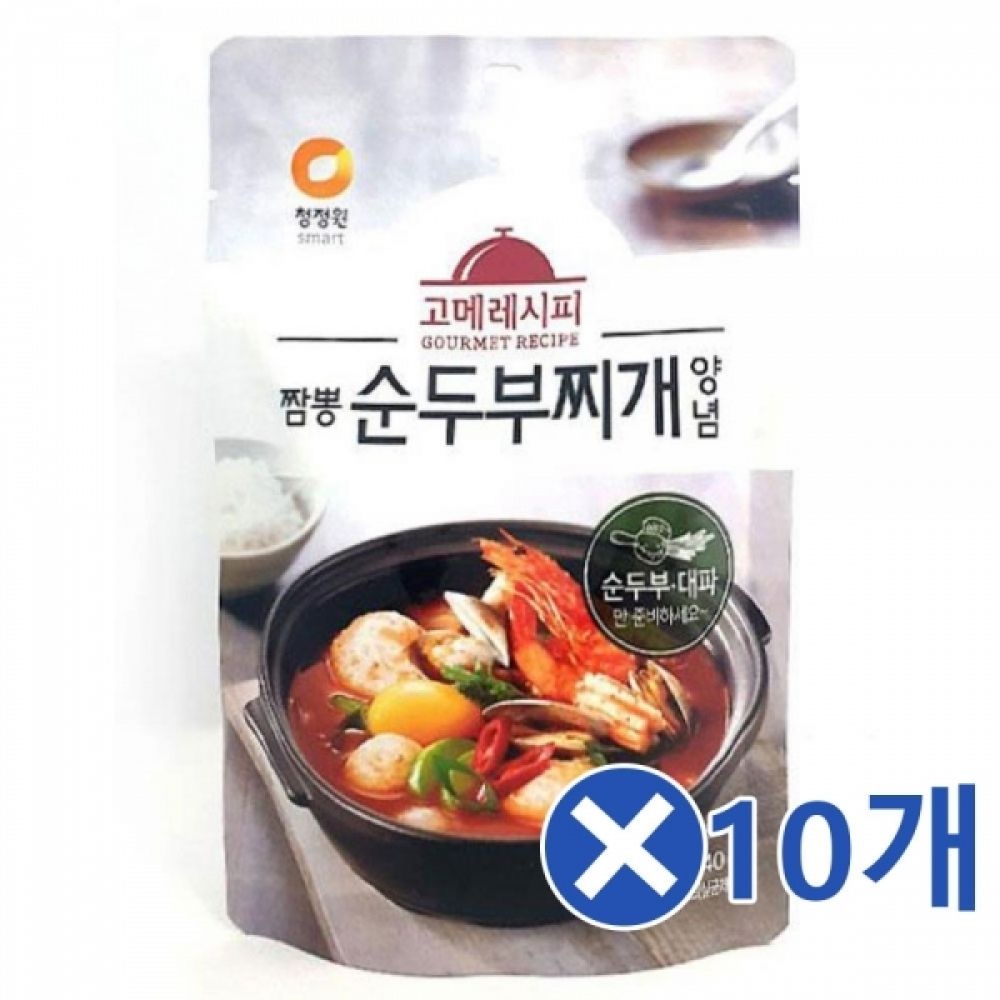 협력업체 고메레시피 순두부찌개양념 140gx10개 간편요리 소스
