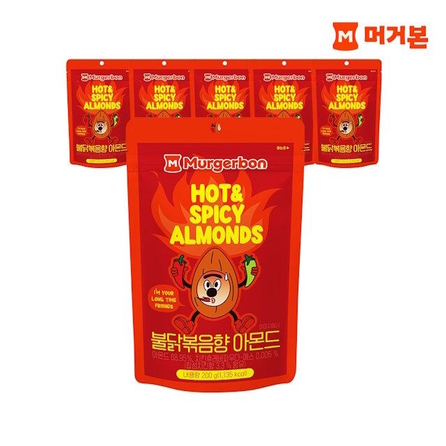 [G][머거본] 불닭볶음아몬드 200g 6봉