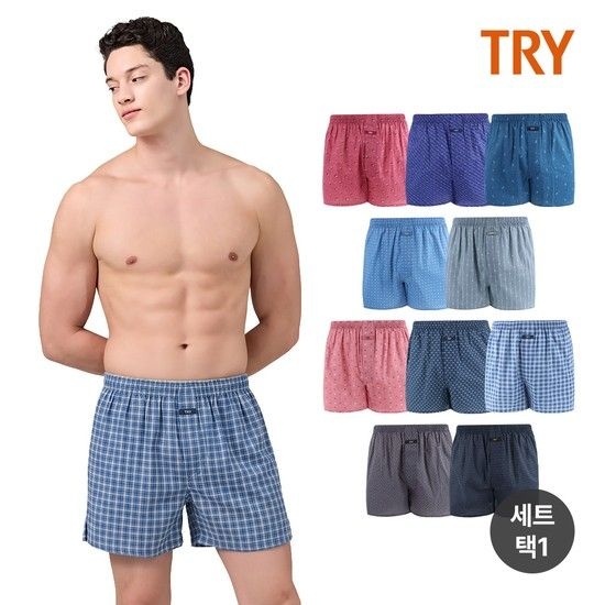 NEW패턴 TRY 스탠다드 코튼 박서 5매 세트