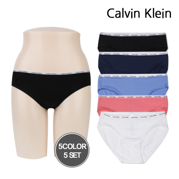 캘빈클라인 [패션플러스][캘빈클라인 언더웨어]Calvin Klein 여자속옷 삼각 비키니 팬티 5개세트 QP1094M-962