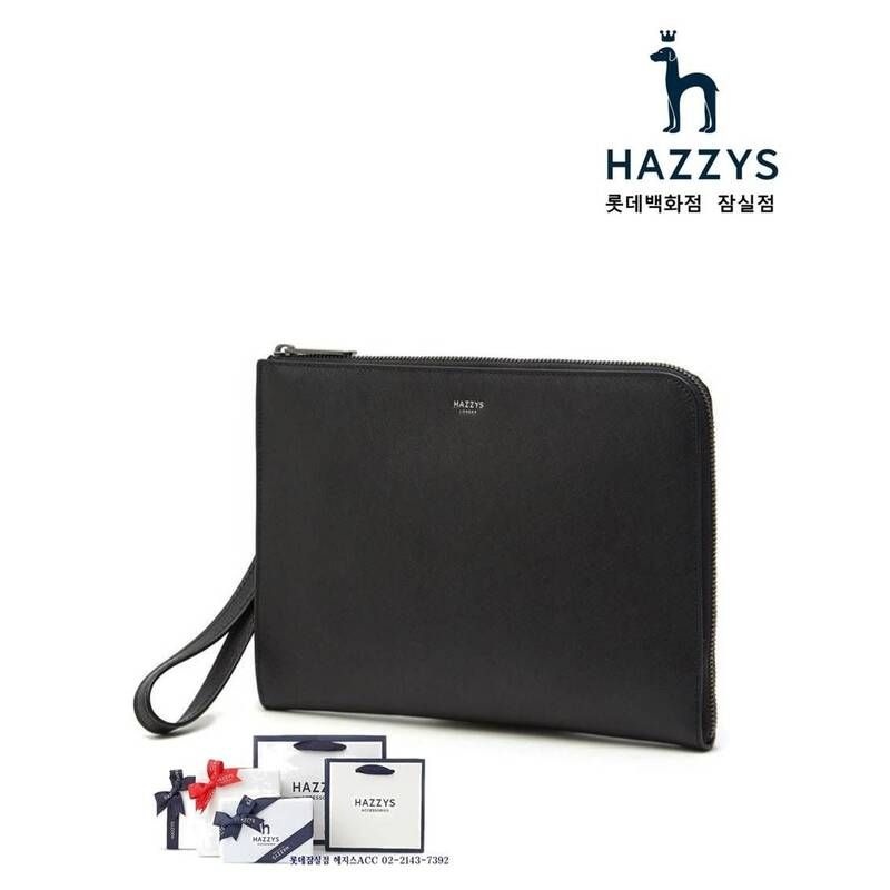 <매장정품> HAZZYS 헤지스 [인기신상] HJHO4E625.BK_남성 블랙 소가죽 지퍼형 클러치백 HJHO4E625BK_JN 1974367