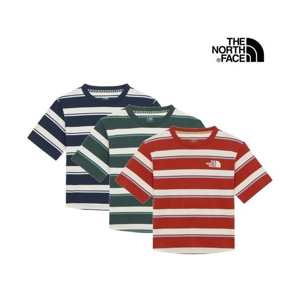 노스페이스 [노스페이스] THE NORTH FACE 공용 듀로 스트라이프 반팔 티셔츠 NT7UR28 3color LE1219421248