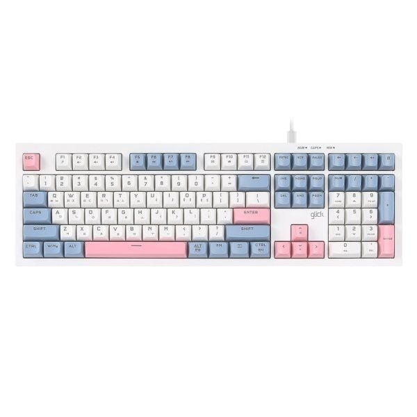 [오늘출발] 지클릭커 OFFICEPRO OPK50 사일런스 M RGB 무소음 방수 108 (Sky Pink)