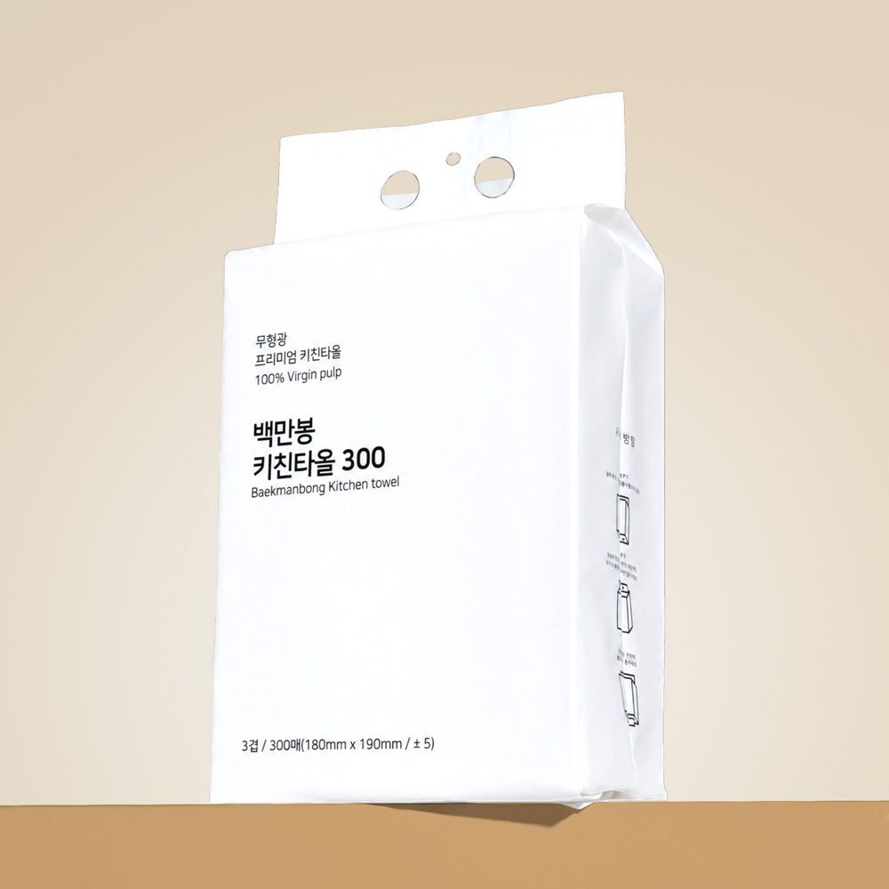 키다리아저씨 뽑아쓰는 백만봉 키친&핸드타올 5팩(300매/1팩)
